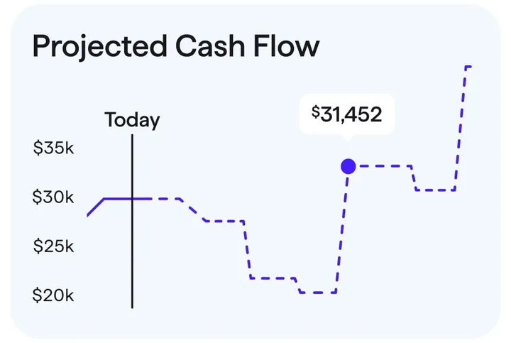 Quicken projected cash flow chart