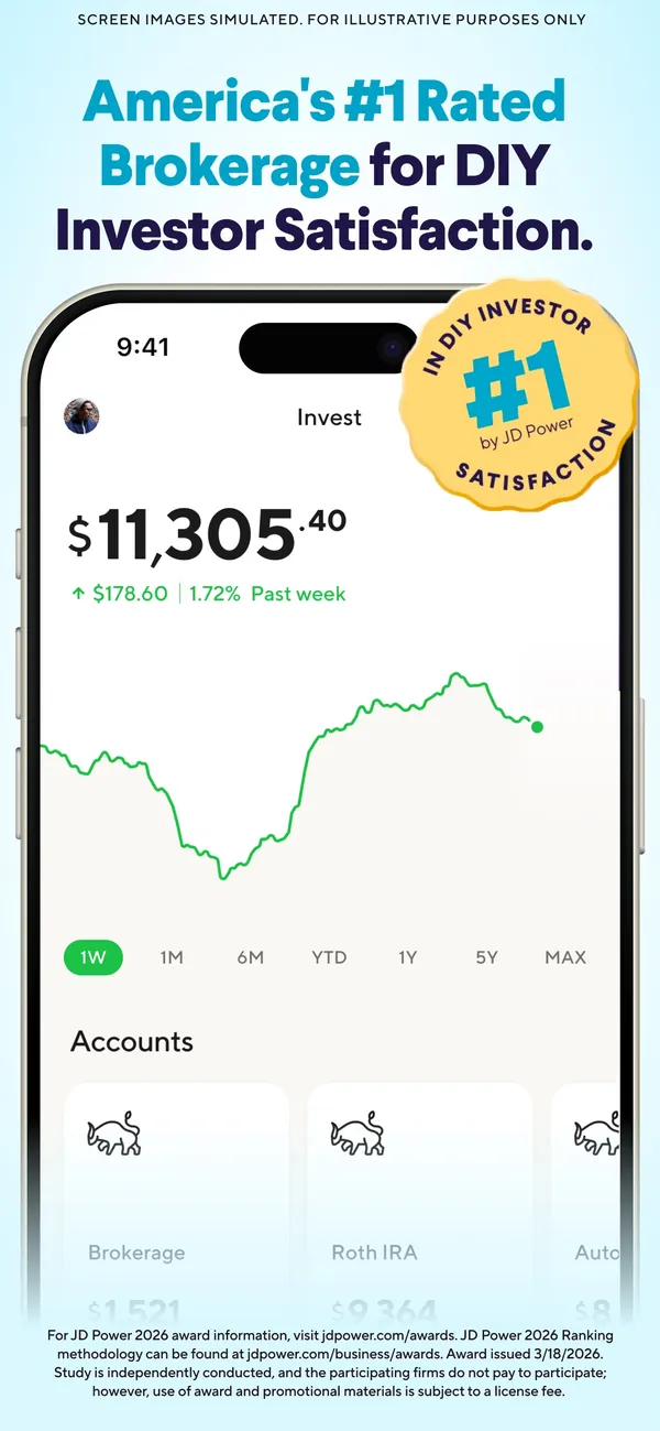 SoFi App Store image of the Invest screen