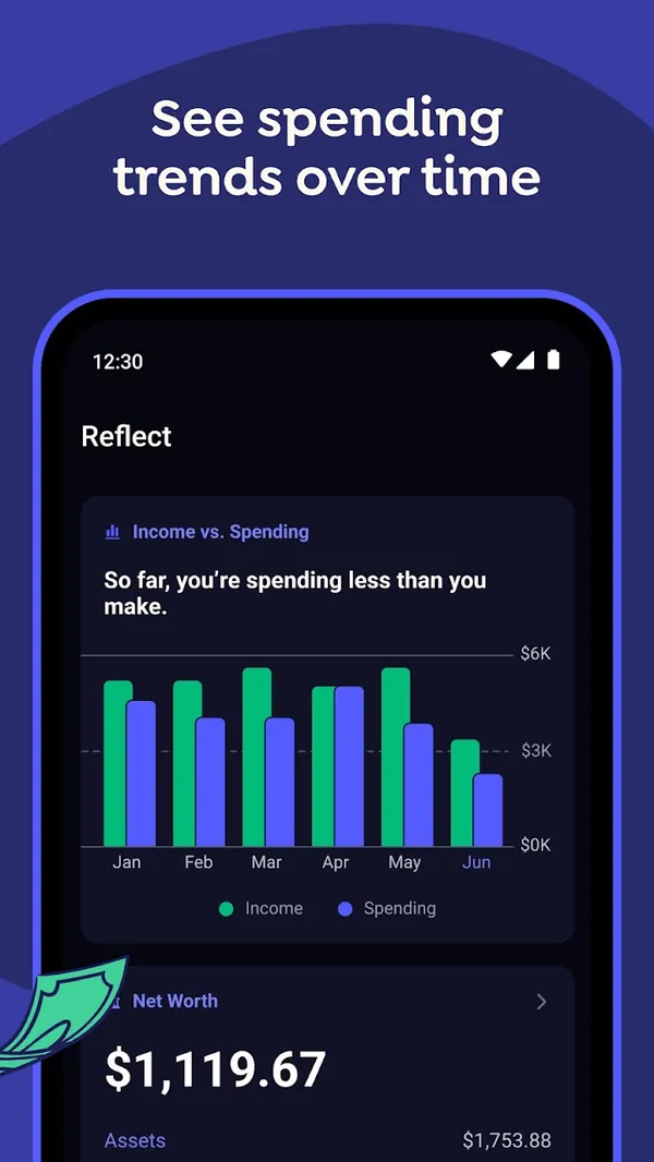 YNAB Google Play image of the Android Reflect screen