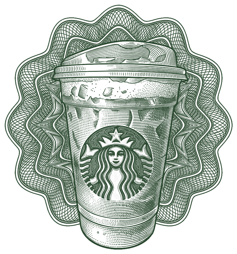 Engraved piggy bank illustration, lottery-style savings app review art